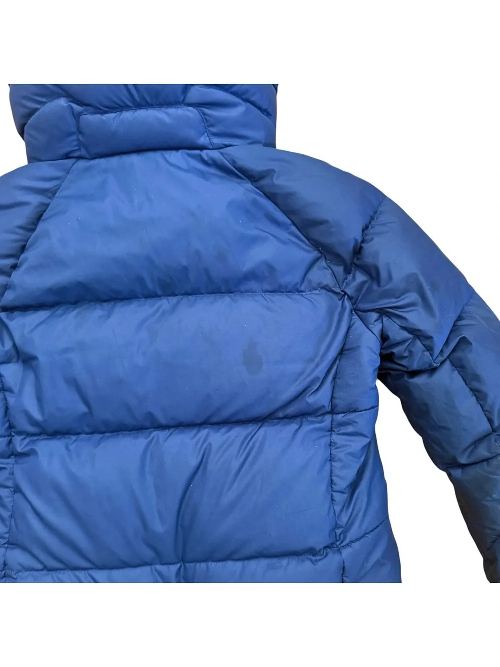 Polo Ralph Lauren Puffer Coat Girls Large 12-14 Winter Jacket Navy Blue Pony